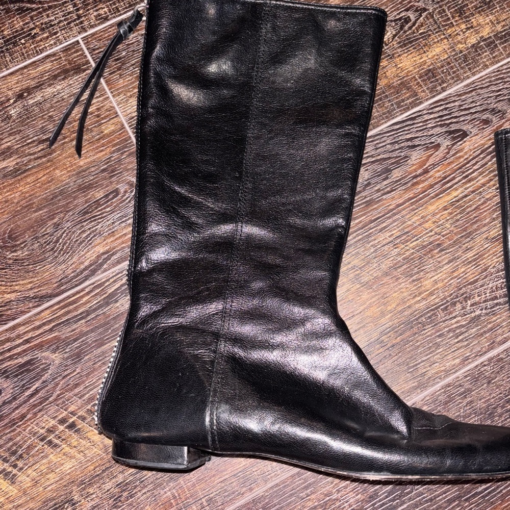 Coach Black Leather Mid-Calf Boots in size 7 - Picture 3 of 11